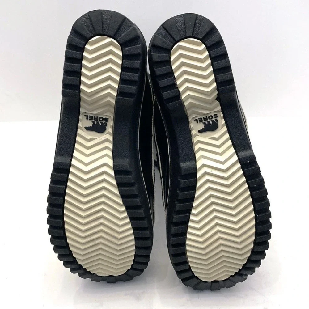 SOREL Waterproof Tivoli High‎ II Winter Boots Black Suede Womens 6.5 Lace Up
